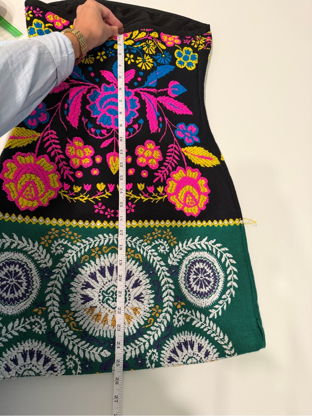 Cynthia Rowley French-Mexican Embroidered Strapless Dress Size 2 - Picture 9 of 9